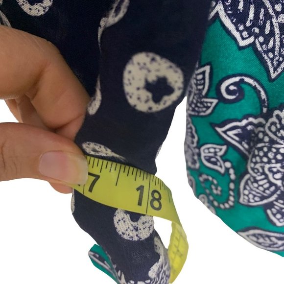 Vintage 90s Express Multi Print Collared Single Button Top Medium - Picture 6 of 9